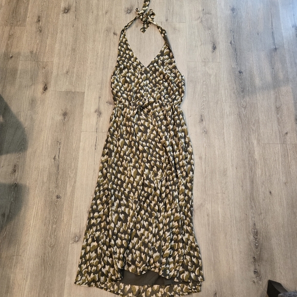 Banana Republic Halter Lined Midi Dress Womens Size Medium - Picture 2 of 5